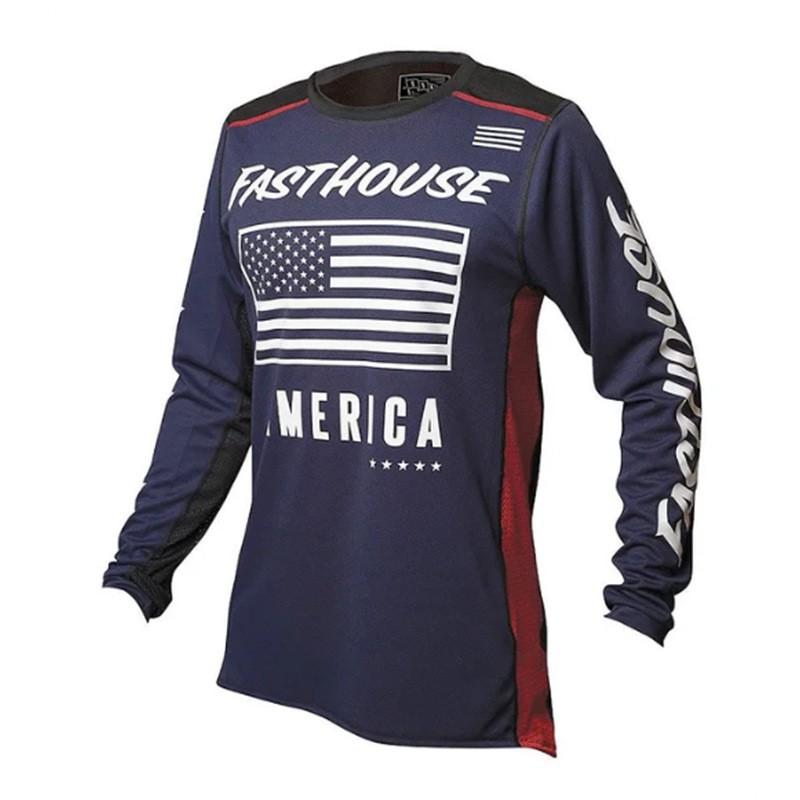 FASTHOUSE Motocross Riding T-Shirt Men Women Quick-Dry Breathable Mesh Cycling Apparel Outdoor Sports