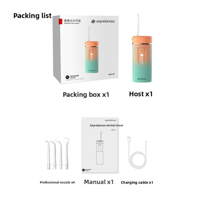 Dental Flusher Portable Water Floss Household Dental Cleaner Tartar Cleaning Electric Dental Cleaner