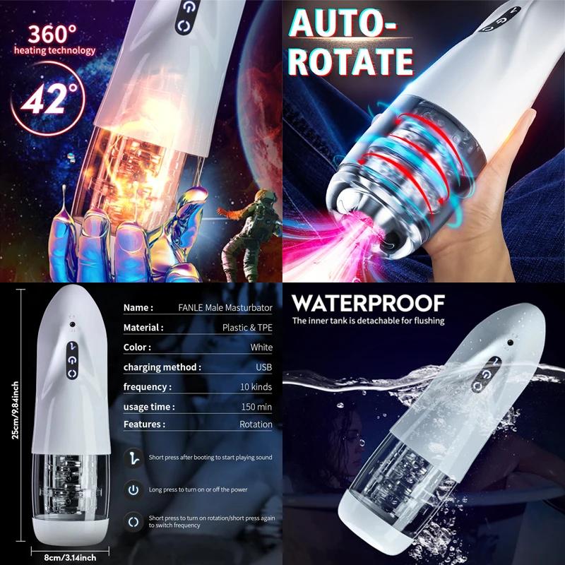 Взрослая игрушка Мужские вагинальные мастурбаторы для мужчин Двусторонние секс-игрушки Didlo для мужчин Вагина задница минет сосание машина игрушки