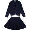 Polo Kids Dress Set Logo Embroidery Long Sleeve Kids Dress Set 950779002