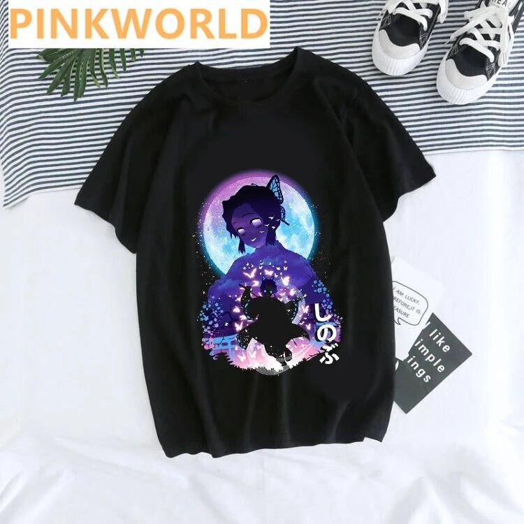 Japanese Anime Cartoon Funny Fashioin WoUnisex T-shirt Print Ladies T-shirt Casual Basis O-collar Black Shirt Short Sleeve Tshirt