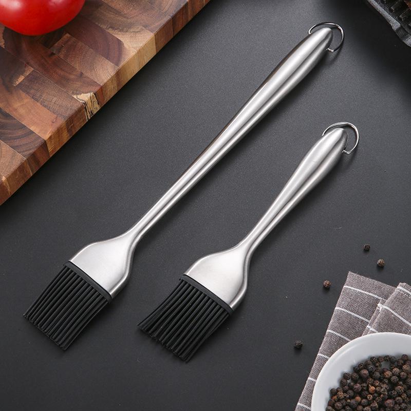 2Pcs Silicone Kitchen Brush BBQ Grill Cooking Oil Brush Silicone Basting Brush Oil Sauce Pastry Brush Barbecue Grill Accessories