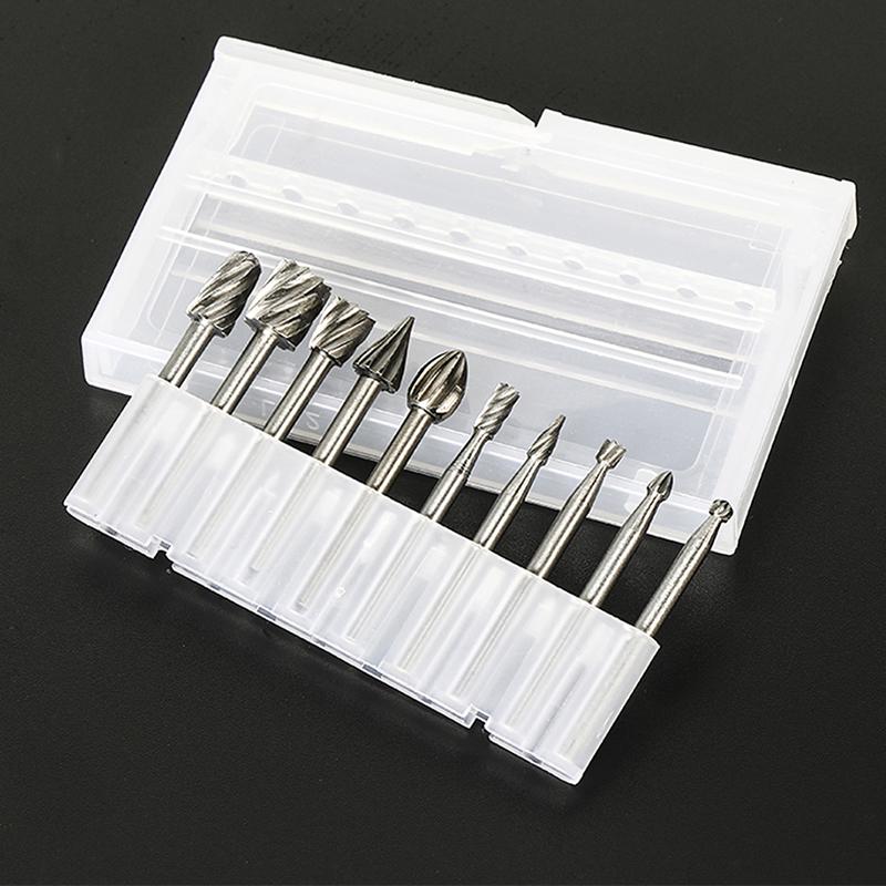10Pc HSS Router Carbide Engraving Bits & 10Pcs Router Bit 1/8"(3mm) Shank for Rotary Tools for DIY Woodworking Carving Engraving