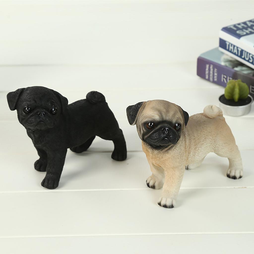 Pug Dog Statue Decoration Ornaments,Birthday Gifts Resin Craft Jewelry