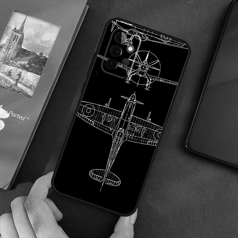 Мягкий чехол с рисунком самолета для Samsung Galaxy A54 A53 A73 A13 A71 A51 A14 A52 A32 A12 A22 A52S