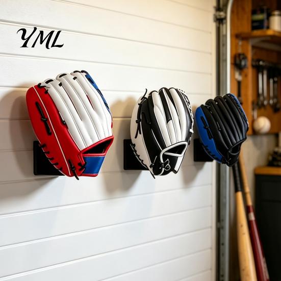 Infield Glove Wall Hanger Baseball Display Stand, Mount Space Saving Hanger, Durable Stainless Collectible Steel Storage Rack for Sports Memorabilia