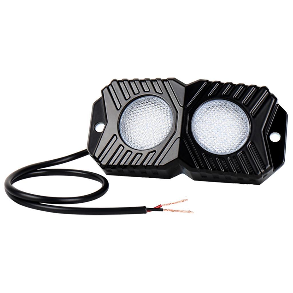 LED Rock Lights White Light Waterproof Underglow 4 Pods for ATV UTV SUV