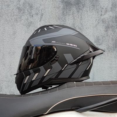 Мотоциклетный шлем-интеграл Мотоциклетный шлем для езды Большой спойлер Унисекс шлем Casque Одобрено DOT Оригинальный шлем LVS Ярко-черный