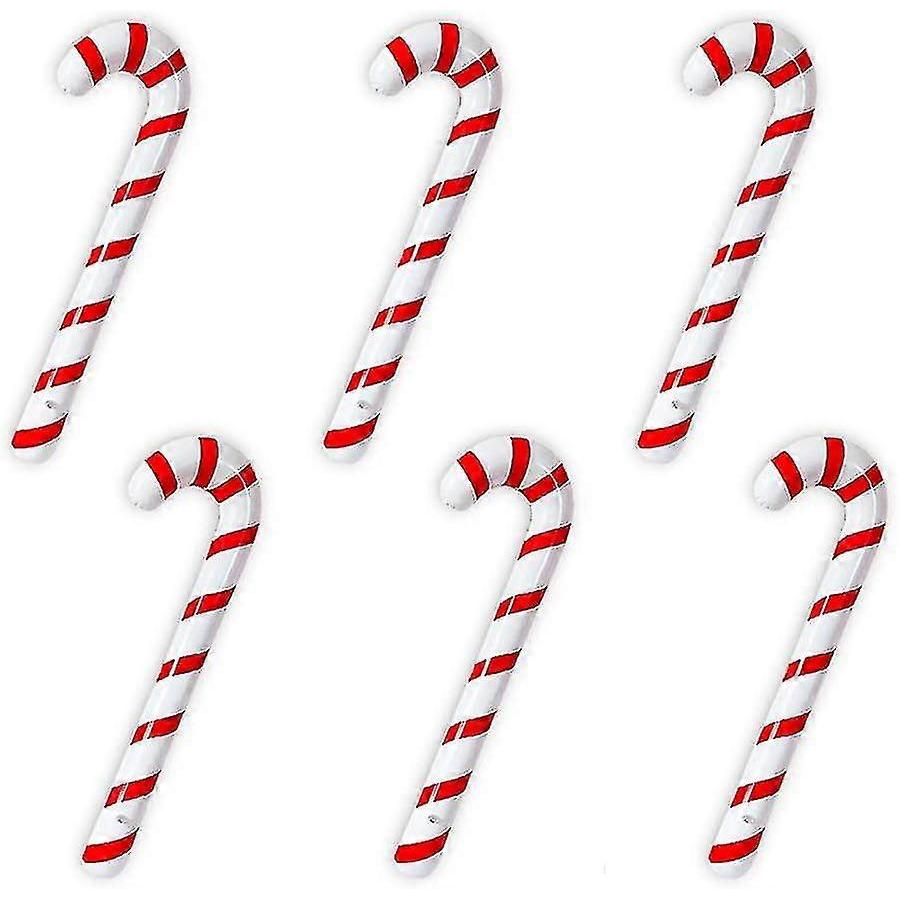 6 Pcs Inflatable Candy Canes Balloons For Christmas Decorations - Pjun