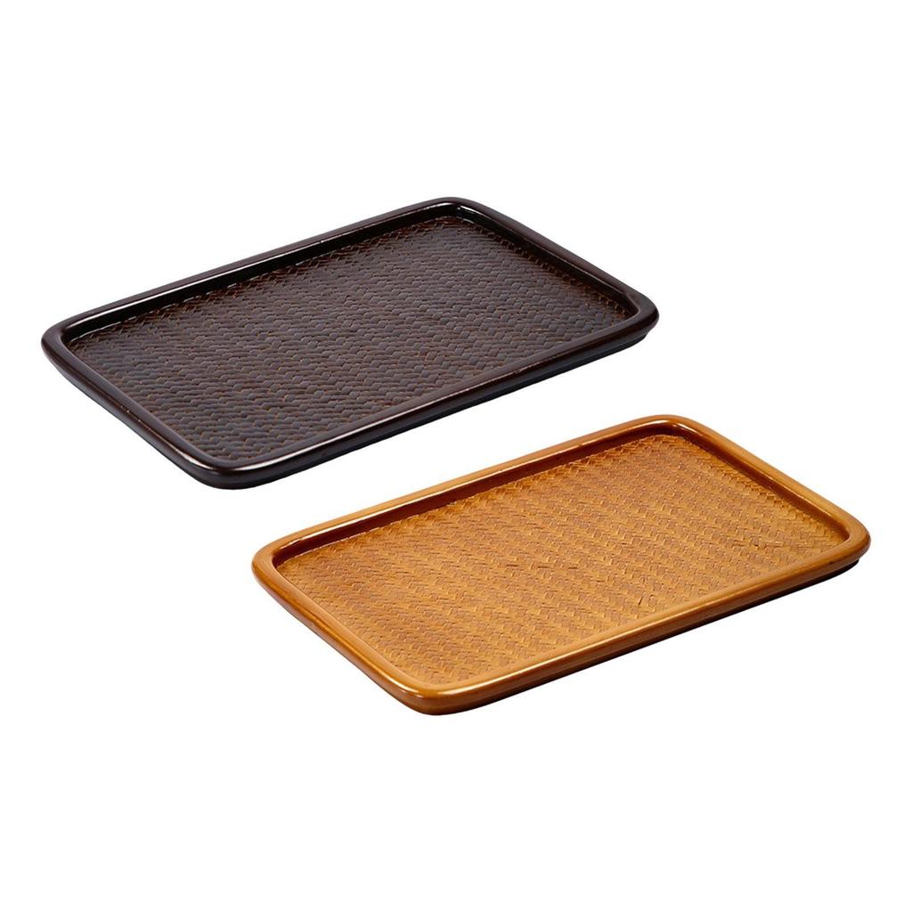 Bamboo Serving Tray Tea Drink Platter Plate Serving Platters Tea Tray for Dining Room Tea Coffee Living Room Party Countertop