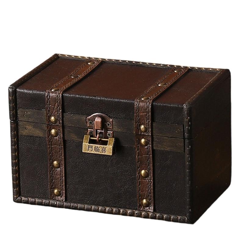 Practical Old Fashioned European Styles Sturdy Wood Trunk Stylish Storage Solution for Traveler and Fashion Lovers