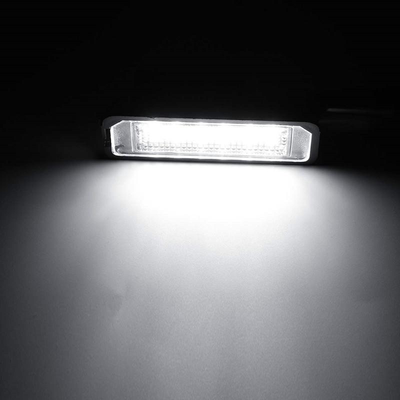 2pcs No Error SMD LED License Number Plate Lights Lamps Error Free White For VW GOLF 4 5 6 7 6R Passat B6 Lupo Scirocco Polo
