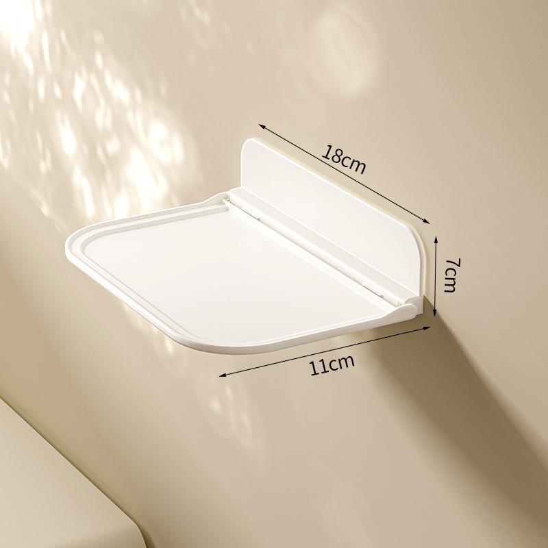1PC storage folding rack bedside toilet storage mobile phone set-top box no punching bathroom wall hanging