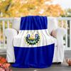 flag of El Salvador printed throw blanket—lightweight,soft,warm;versatile blanket for all seasons—perfect as &air-conditioning throw,nap blanket