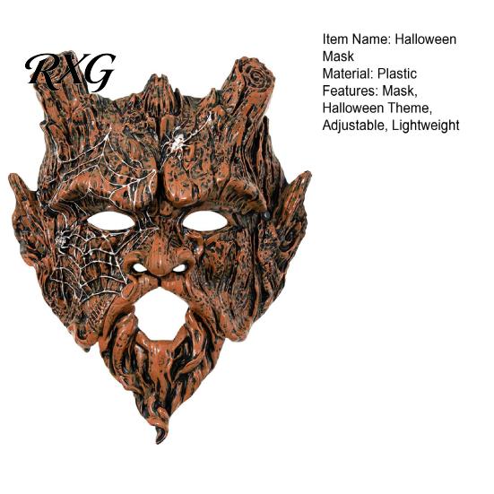 Creepy Spider Web Halloween Mask Mask, Horror Tree Demon Costume Prop, with Breathable Hollow Design, Lightweight Party Dark Style for Cosplay Fantasy