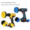 Electric Drill Cleaning Brush Set: Multi-Functional Brushes & Extension Rod for Tile, Kitchen, and Bathroom Cleaning