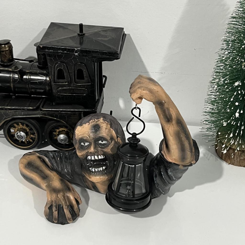 Хэллоуин Зомби Фонарь Смола Поделки Украшения Садовое Украшение Ужас Скульптура Настольные Украшения Садоводство