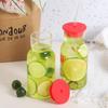 Heat Resistant Glass Water Bottle with Straw Silicone Lid Drink Cup Food Grade Juice Bottle  Bar