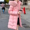 Fashion Winter Coat Female Long Parkas Hooded Faux Fur Collar Loose Thick Women's Jackets