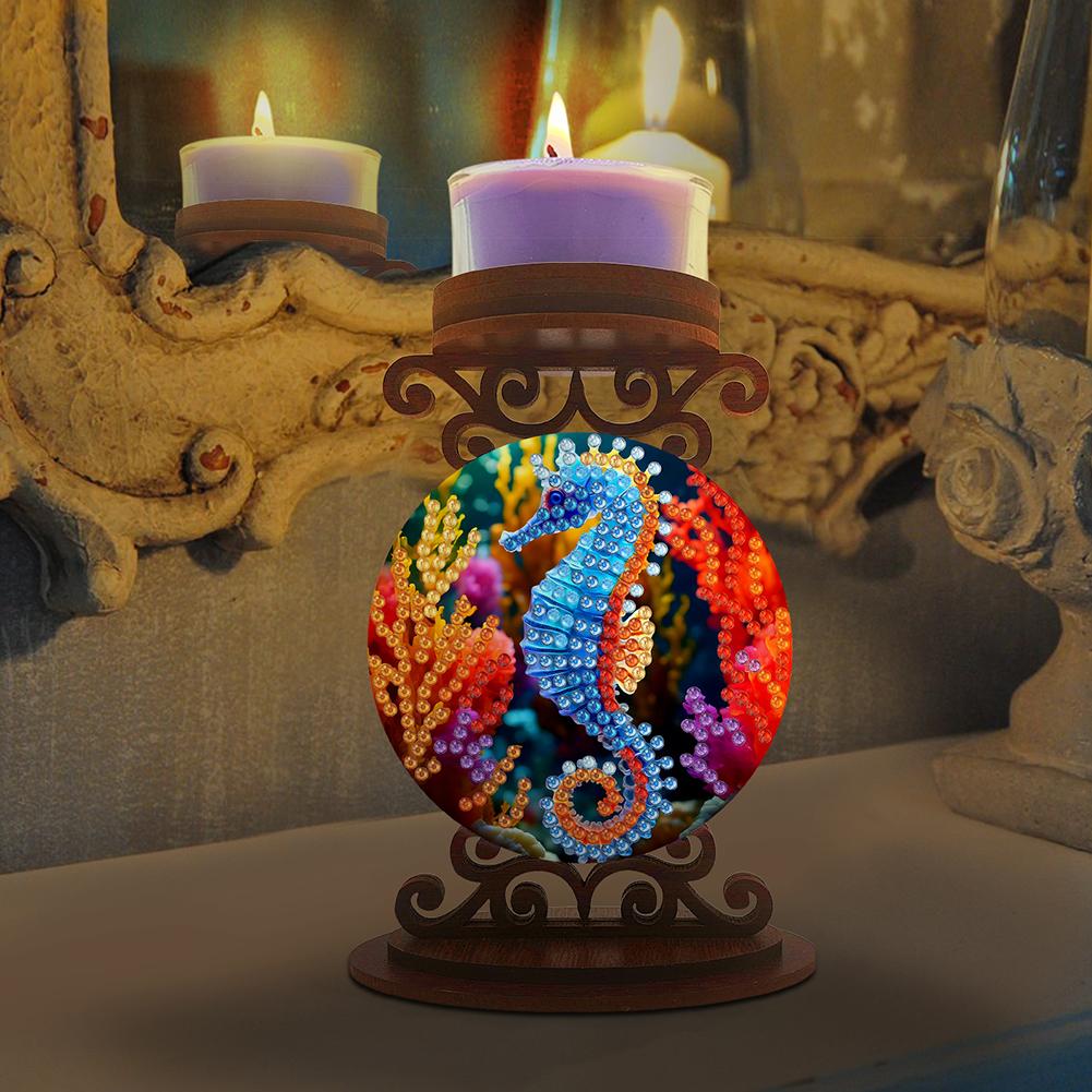 Animals Tabletop Candlestick Holder Ornaments Aromatherapy Candle Holder 5D DIY Diamond Art Mini Candle Holder for Art Crafts