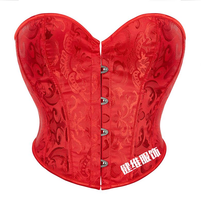 Винтажный корсетный кроп-топ «Рыбий скелет»: Кулиска, Утягивающая талия, Контроль живота, Без спины, Короткий боди-корсет с 4 крючками.