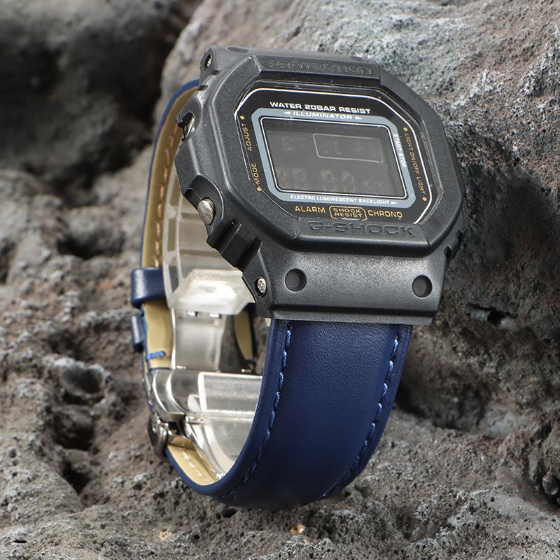16-мм ремешок для часов из натуральной кожи для G-Shock Casio DW5600/GW-B5600/G-5600/GW-M5610 Замена ремешков Выпуклый ремешок для часов