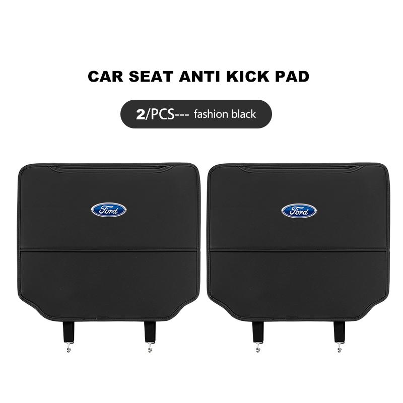 AKP1 For Ford Universal Car Seat Kick Shield Leather Anti Dirt Back Protector Mat Focus mk2 mk3 mk4 Fiesta Ranger Mondeo S-MAX Kuga