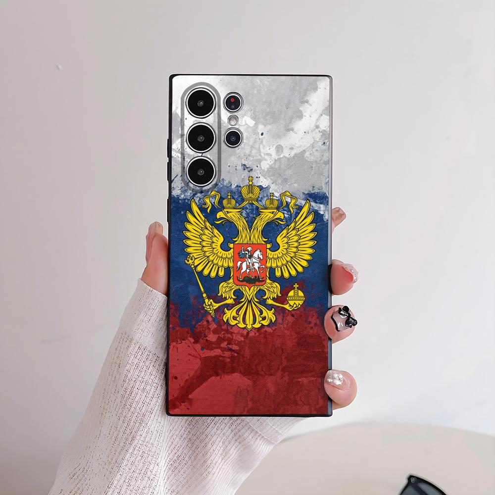 Чехол для телефона Флаг России Для Samsung серии S s21 s22 s23 s24 s25 FE Plus Ultra Мягкий ТПУ Чехол, приятный для кожи