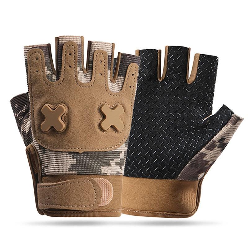 Kids Half-Finger Cycling Gloves Outdoor Biking Hiking Climbing Breathable Anti-Slip Durable