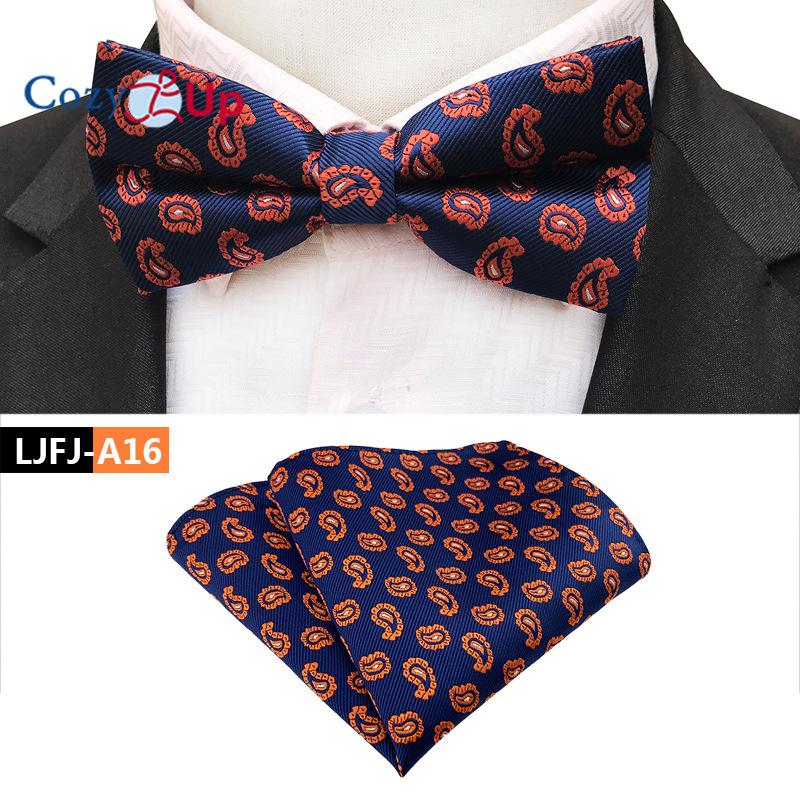 Костюм-двойка с галстуком-бабочкой и нагрудным платком с узором пейсли