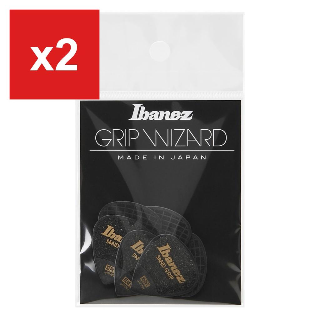 Медиаторы для гитары, Ibanez, Серия Grip Wizard Песочный захват Короткий каплевидный медиатор, HEAVY 1,0 мм