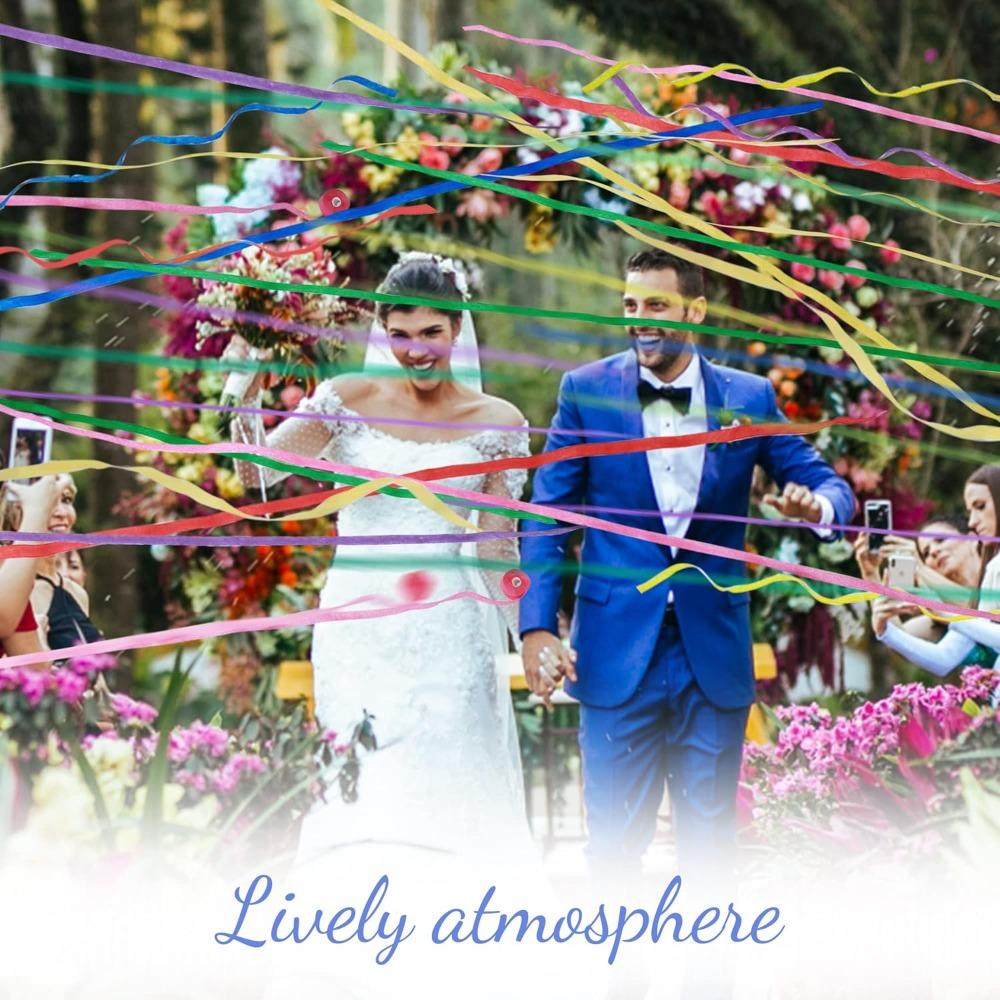 10pcs Hand Throw Streamer Poppers 5 Color Mix No Mess Confetti Poppers Party Poppers No Mess Streamers Easy To Clean Hand-thrown Colorful Streamers