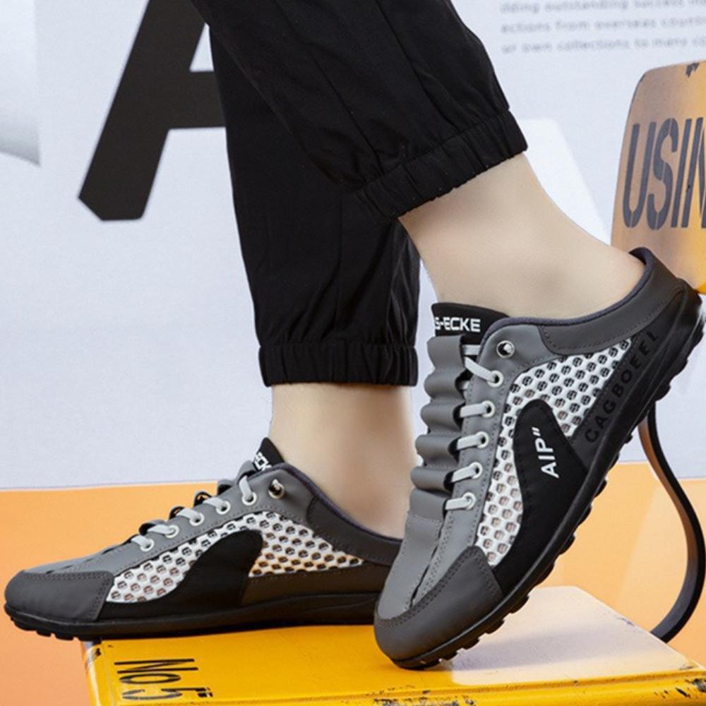 Летние мужские полутапочки, модная новая повседневная обувь, легкие прогулочные туфли на плоской подошве для мужчин, нескользящие кроссовки, горячая распродажа, мужская обувь Zapatos Hombre