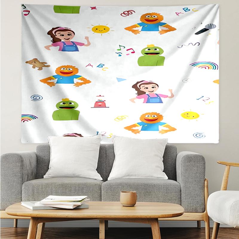 Ms.-Rachel Print Tapestry, Backdrop, Easy Setup, Ideal for Bedroom, Office & Living Room, with Aesthetic Wall Hanging Decor.