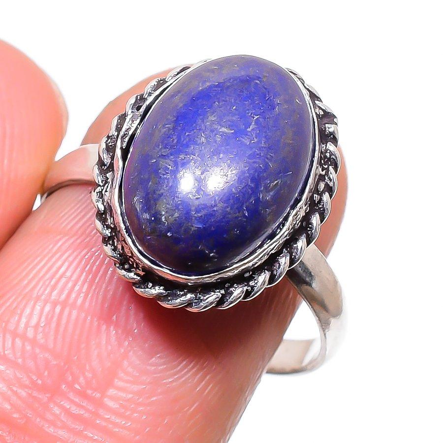 Lapis Lazuli Gemstone 925 Sterling Silver Jewelry Ring Size 9