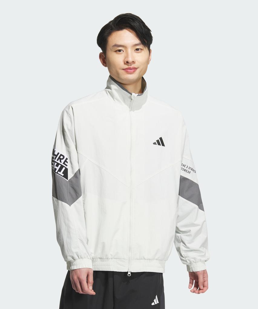 Adidas Wording Pack Loose Fit Mesh Lined Woven Jacket Ka1264
