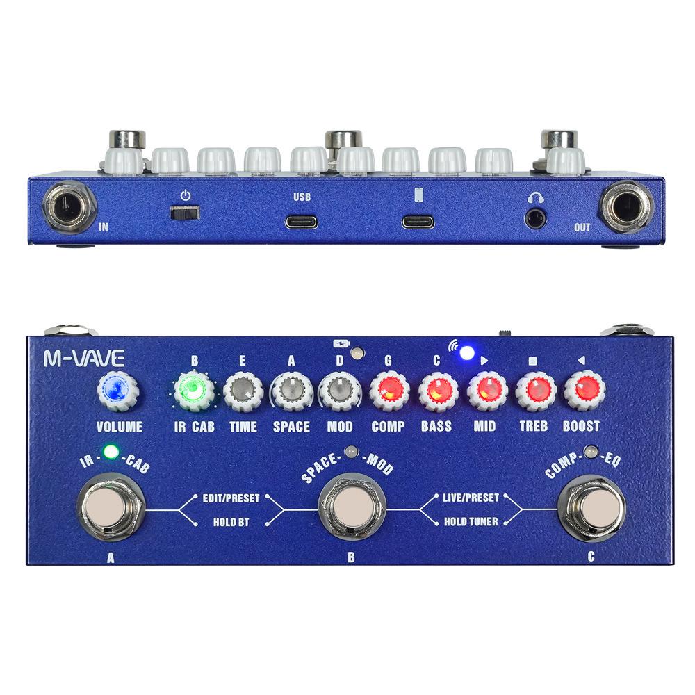 M-VAVE CubeBaby BASS: Педаль эффектов для электробас-гитары - Модный аксессуар для музыкального инструмента