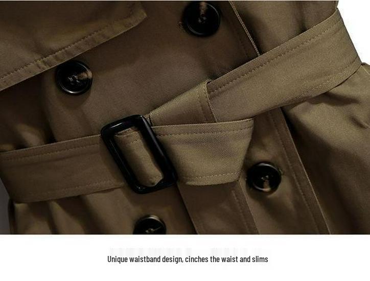 Женский весенний тренч в корейском стиле 2024: Маленькая средней длины, высококачественная верхняя одежда в британском стиле