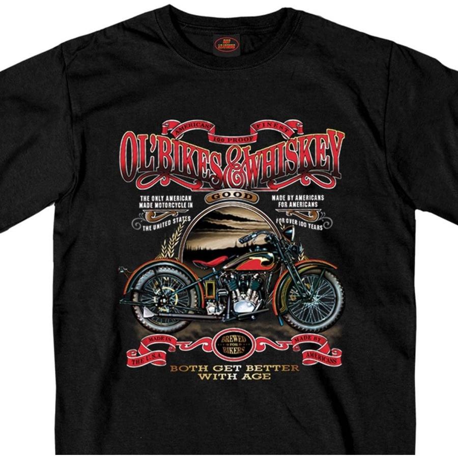 Черная футболка Hot Leathers с принтом 'Ol' Bikes & Whiskey'