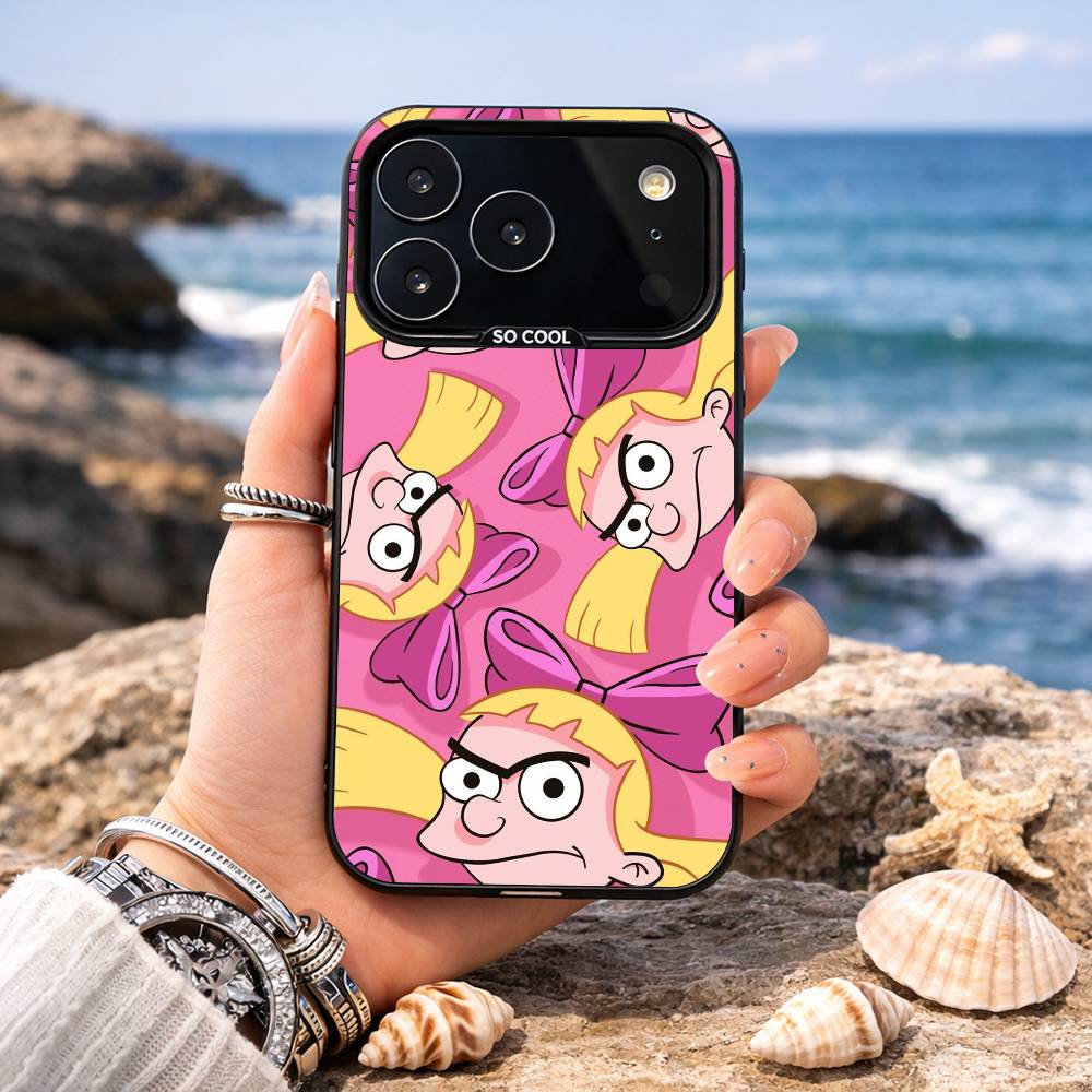 1PC H-Hey A-Arnolds Phone Case For iPhone17,16,15,14,13,12,11,Pro,MAX Gray Matte Silicone Black Cover