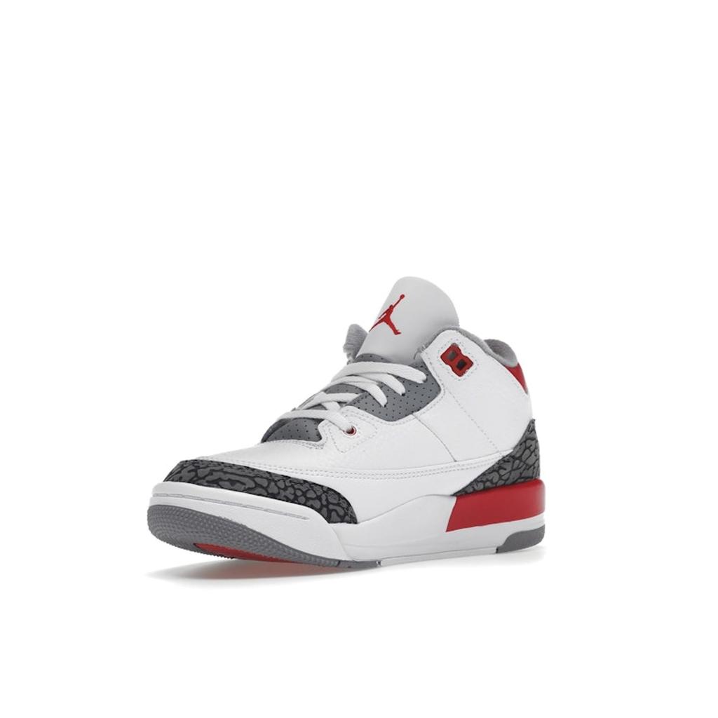 Детские кроссовки Air Jordan 3 Retro PS Fire Red 2022 Белый цементно-серый черный DM0966-160