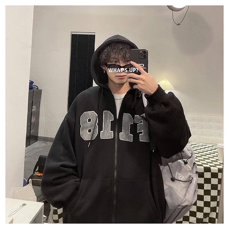 Мужской кардиган-худи оверсайз - Модная куртка для весны и осени