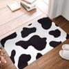 Cow Print Bath Mat Black Animal Bathroom Mats for Shower Home Entrance Anti-Slip Waterproof Foot Mat Non-slip Custom Toilet Mat