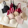 New sweet bow gathering seamless underwear women's small breasts show large breasts, anti-sagging non-steel ring bra