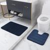 3 Pieces Bath Mat Set Bathroom Rug Water Absorption Non-Slip Thick Machine Washable Quick Dry Toilet Mat Shower Carpet