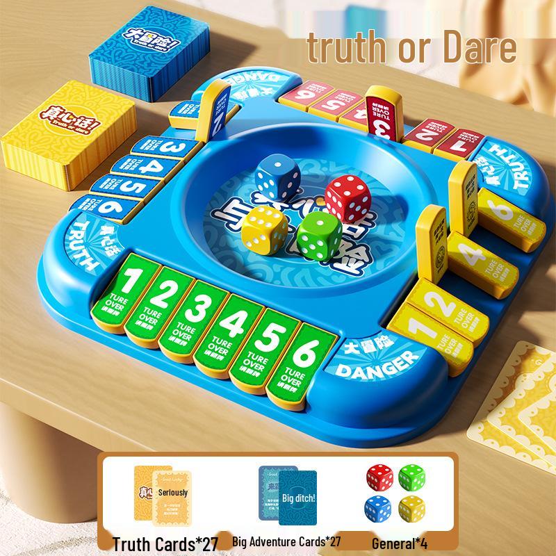 Truth or Dare Four-Sided Flip Card Game: Interactive Fun for Friends