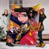 1pc KPop ZOEY1 Theme Blanket - Digital Print, Polyester, Cozy for All Seasons, Perfect for Outdoor, Camping, and Travel