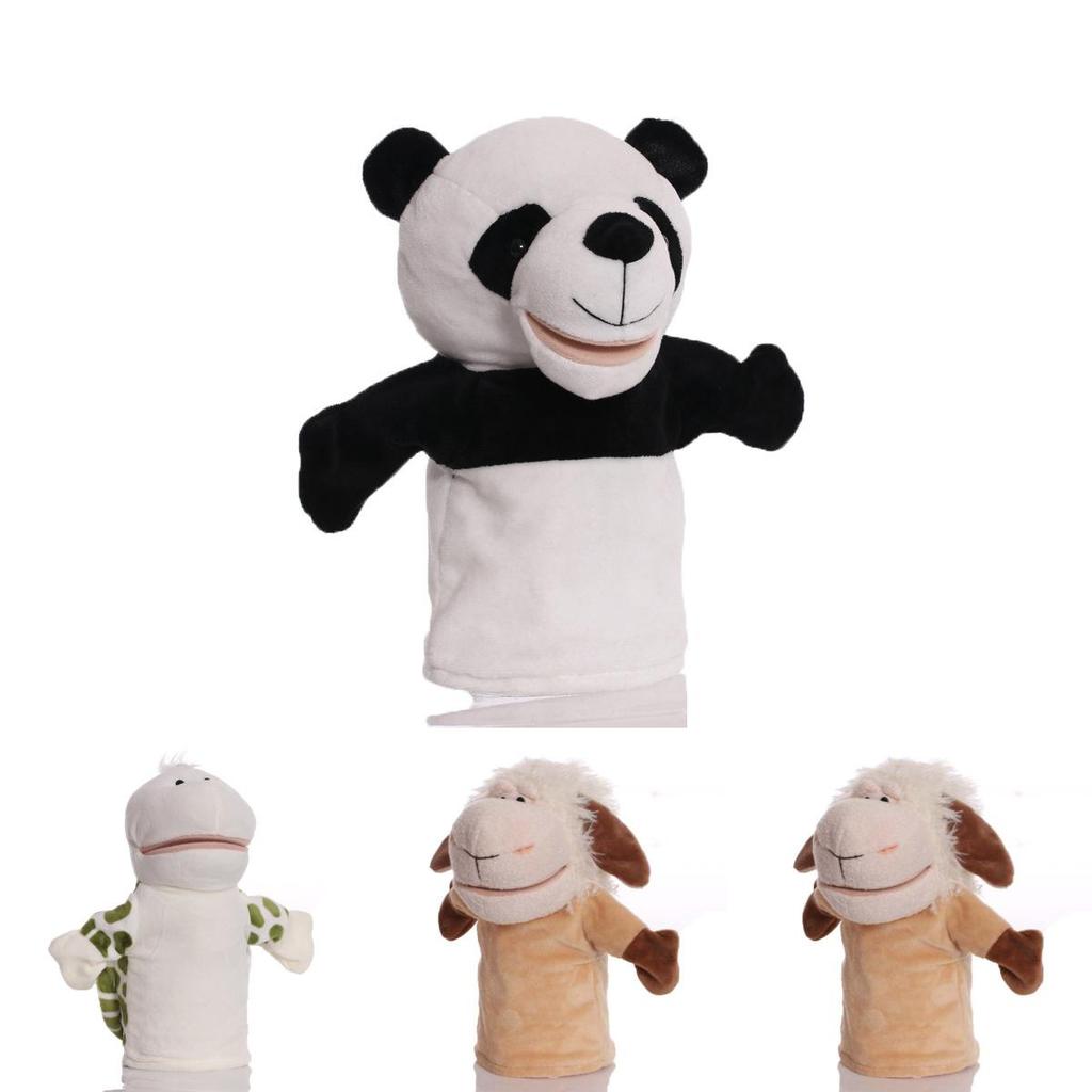 Очаровательная плюшевая игрушка-рукавичка для детей с интерактивным подвижным ртом и мягкой текстурой