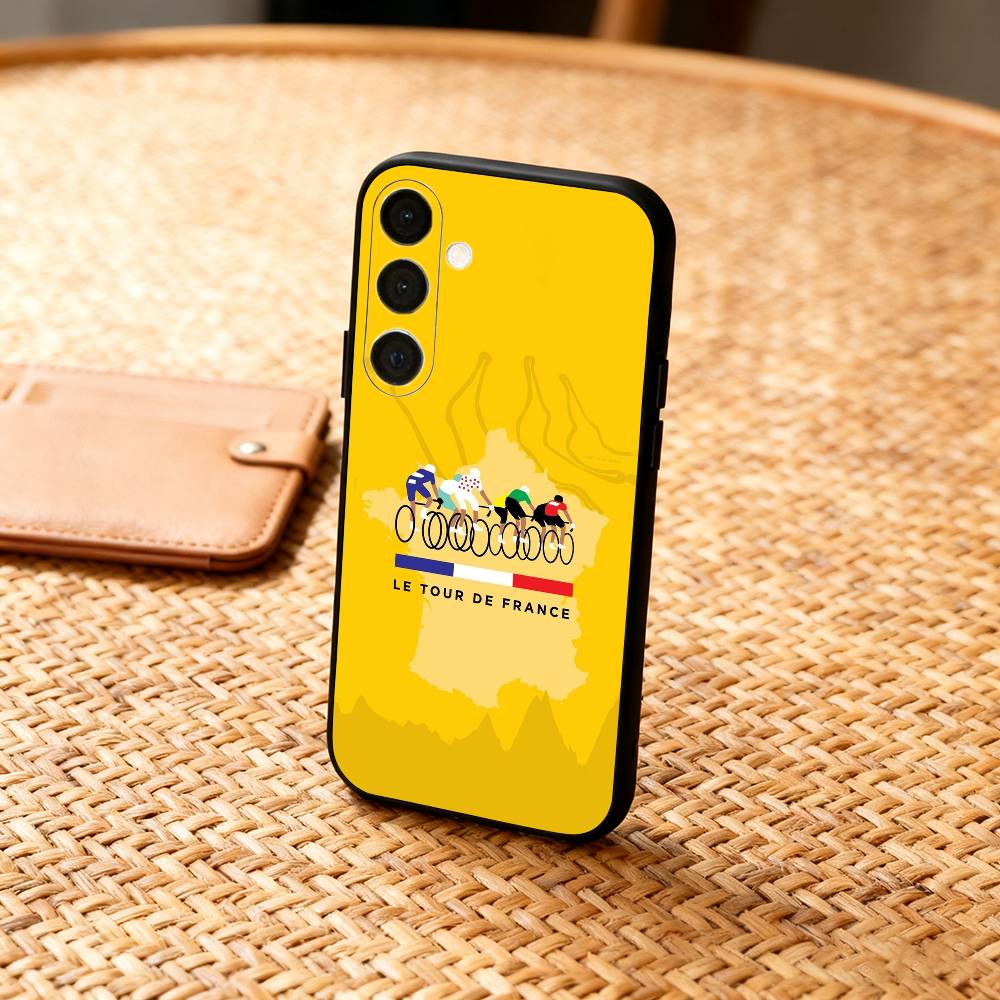 T-Tour De France Bicycle Exercise Phone Case For Samsung A73,72,71,53,52,51,22,91,80, Soft Black Cover