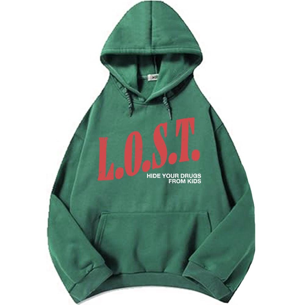 Mgk Lost Americana Hoodies Fashion Autumn Fleece Hooded Sweatshirts Casual Long Sleeve Male Pullovers Graphic Print Tops